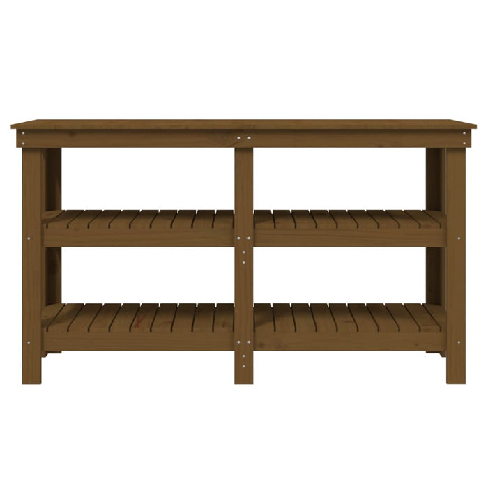 Banc de lucru, maro miere, 142,5x50x80 cm, lemn masiv pin WALTI