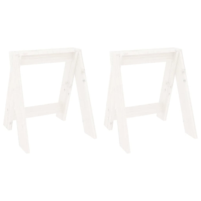 Scaune, 2 buc., alb, 40x40x45 cm, lemn masiv de pin - WALTI WALTI