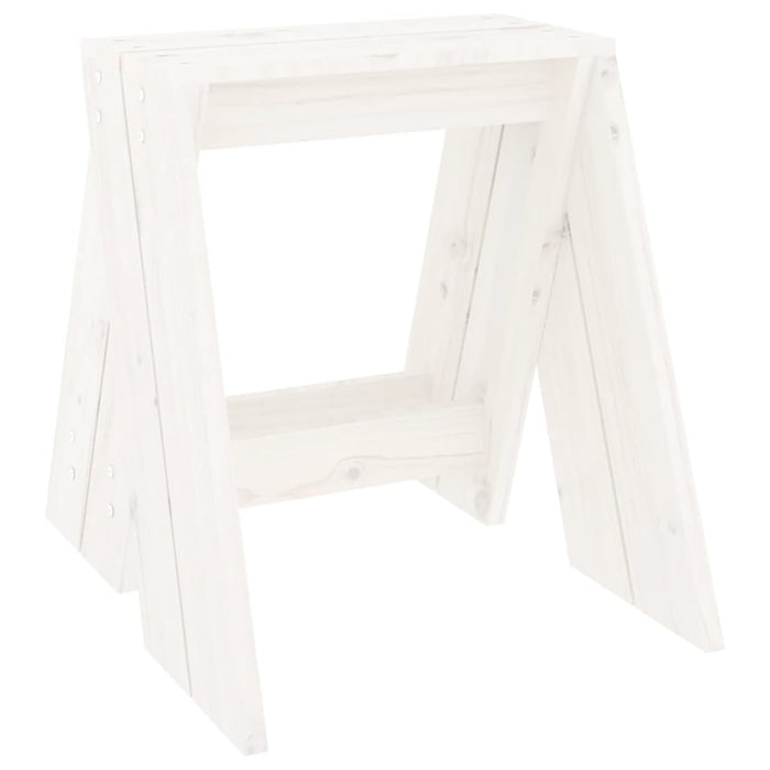 Scaune, 2 buc., alb, 40x40x45 cm, lemn masiv de pin - WALTI WALTI