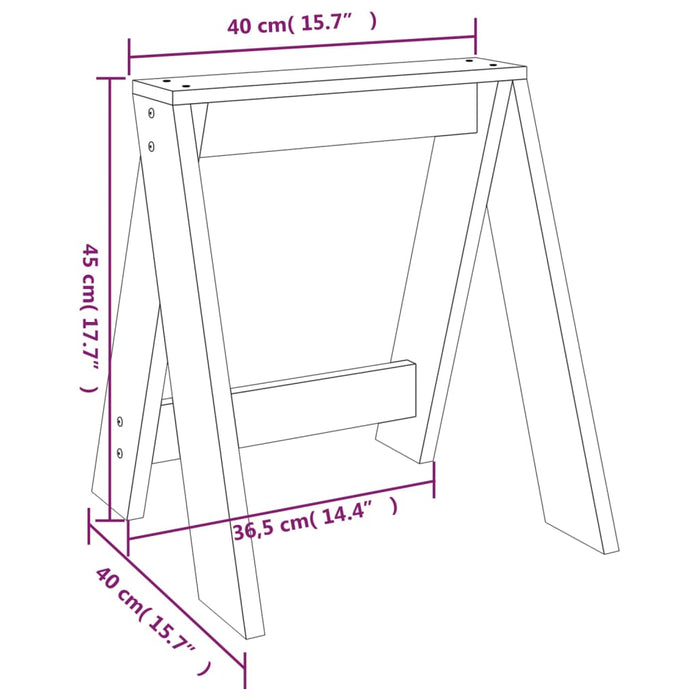 Scaune, 2 buc., alb, 40x40x45 cm, lemn masiv de pin - WALTI WALTI
