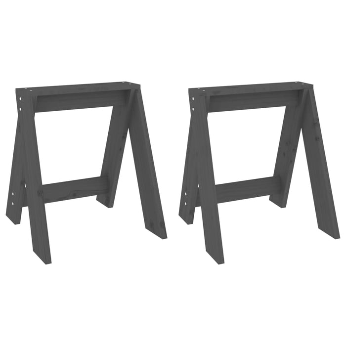 Scaune, 2 buc., gri, 40x40x45 cm, lemn masiv de pin - WALTI WALTI