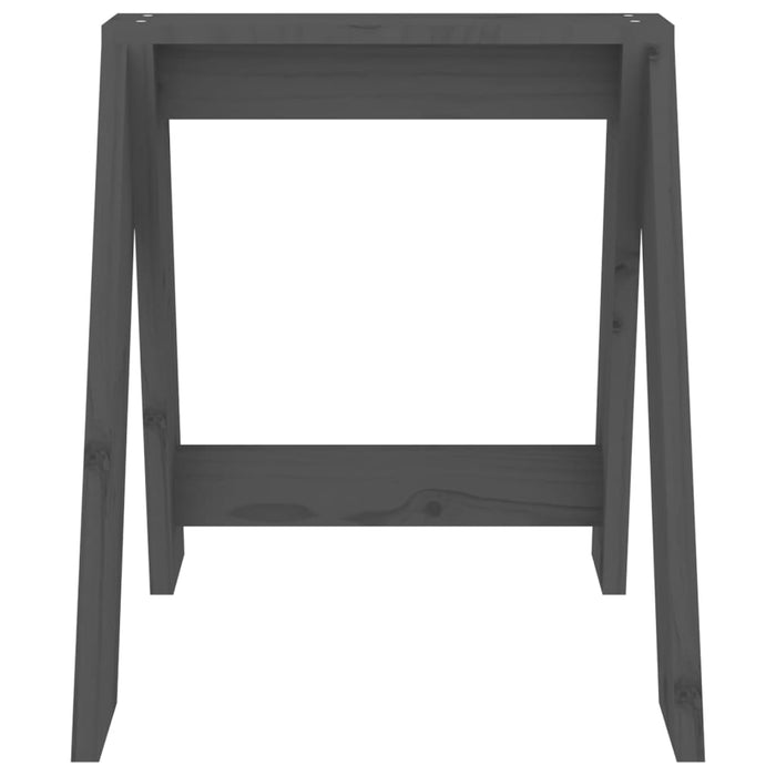 Scaune, 2 buc., gri, 40x40x45 cm, lemn masiv de pin - WALTI WALTI