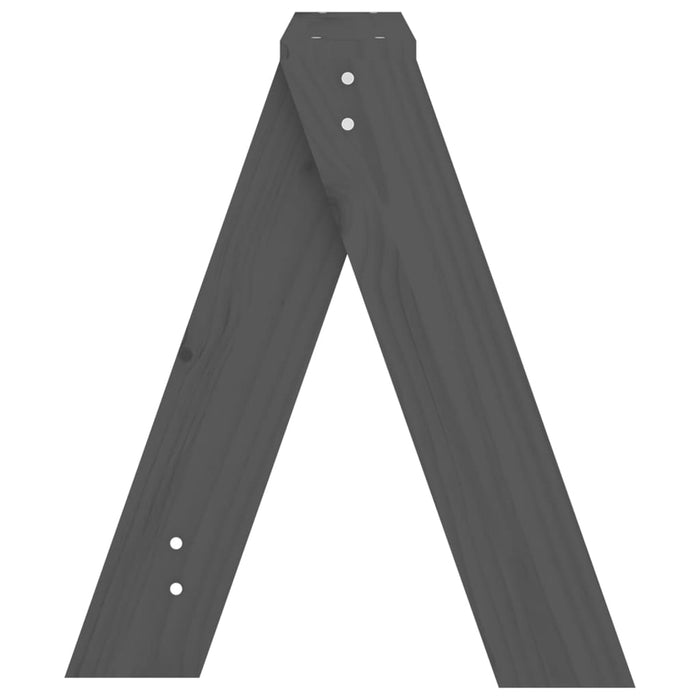 Scaune, 2 buc., gri, 40x40x45 cm, lemn masiv de pin - WALTI WALTI