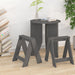 Scaune, 2 buc., gri, 40x40x45 cm, lemn masiv de pin - WALTI WALTI