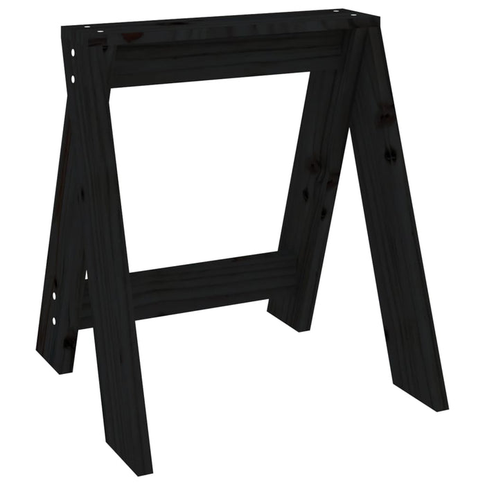 Scaune, 2 buc., negru, 40x40x45 cm, lemn masiv de pin - WALTI WALTI