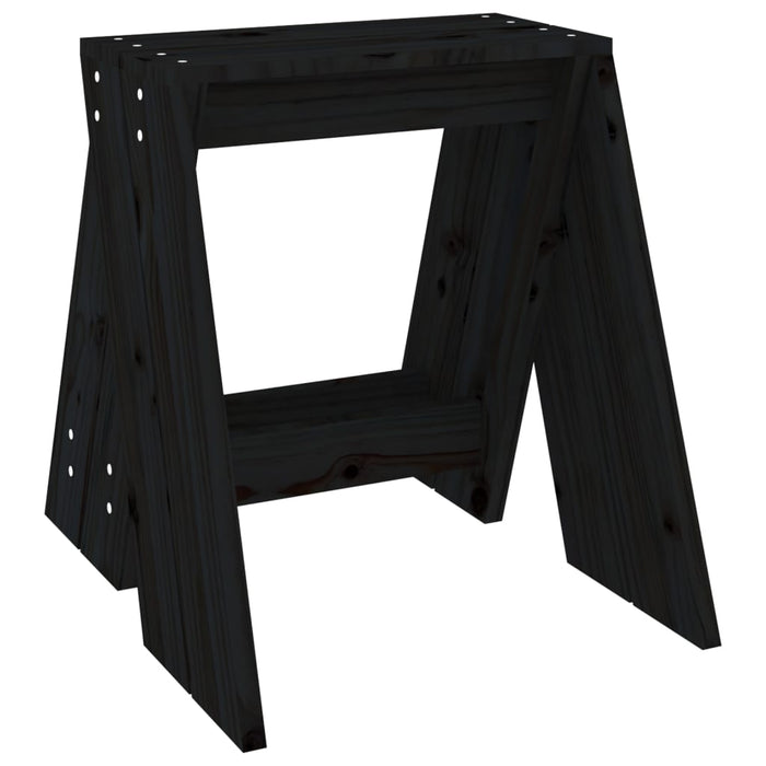 Scaune, 2 buc., negru, 40x40x45 cm, lemn masiv de pin - WALTI WALTI