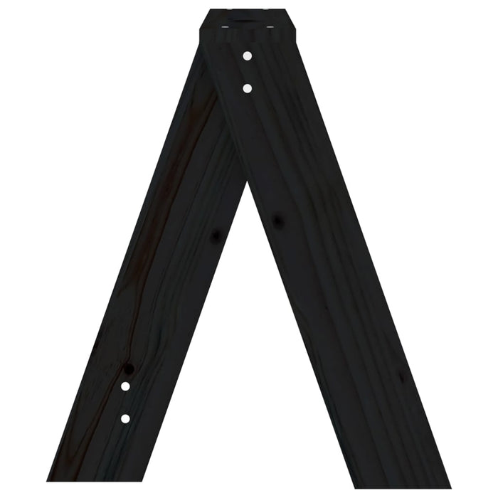 Scaune, 2 buc., negru, 40x40x45 cm, lemn masiv de pin - WALTI WALTI