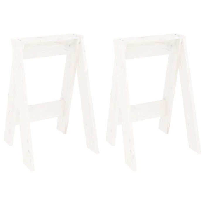 Scaune, 2 buc., alb, 40x40x60 cm, lemn masiv de pin - WALTI WALTI
