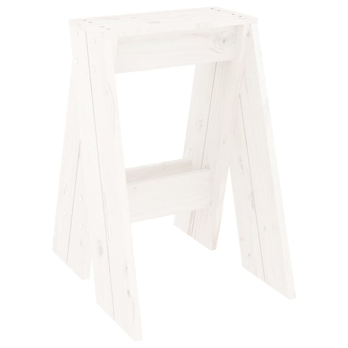 Scaune, 2 buc., alb, 40x40x60 cm, lemn masiv de pin - WALTI WALTI