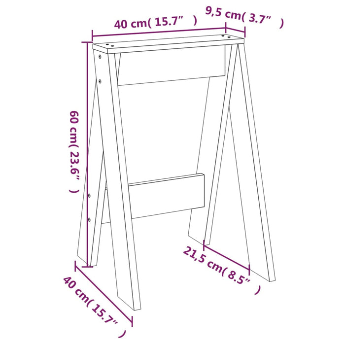 Scaune, 2 buc., alb, 40x40x60 cm, lemn masiv de pin - WALTI WALTI