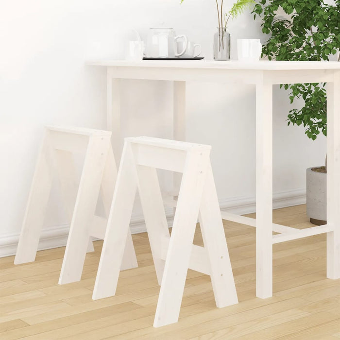 Scaune, 2 buc., alb, 40x40x60 cm, lemn masiv de pin - WALTI WALTI