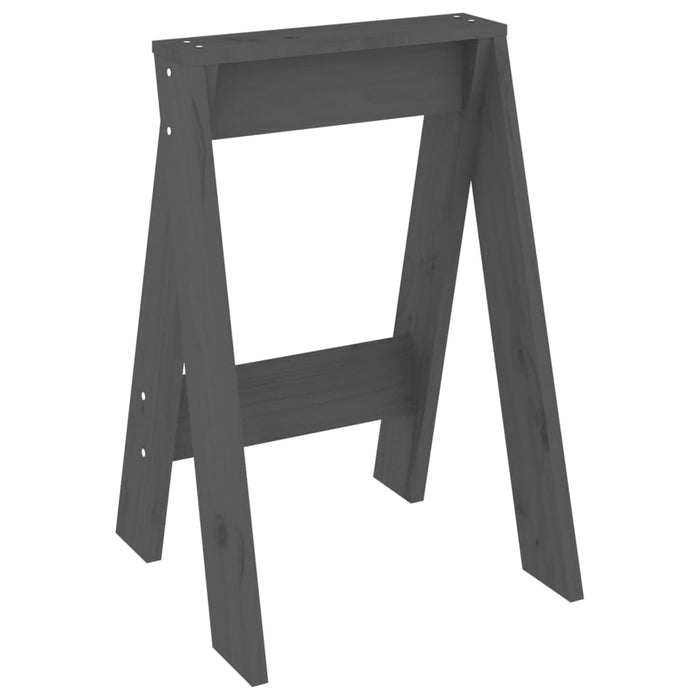 Scaune, 2 buc., gri, 40x40x60 cm, lemn masiv de pin - WALTI WALTI