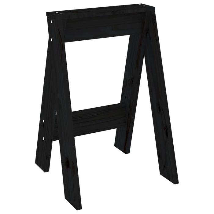 Scaune, 2 buc., negru, 40x40x60 cm, lemn masiv de pin - WALTI WALTI