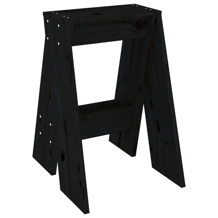 Scaune, 2 buc., negru, 40x40x60 cm, lemn masiv de pin - WALTI WALTI