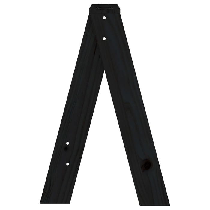 Scaune, 2 buc., negru, 40x40x60 cm, lemn masiv de pin - WALTI WALTI