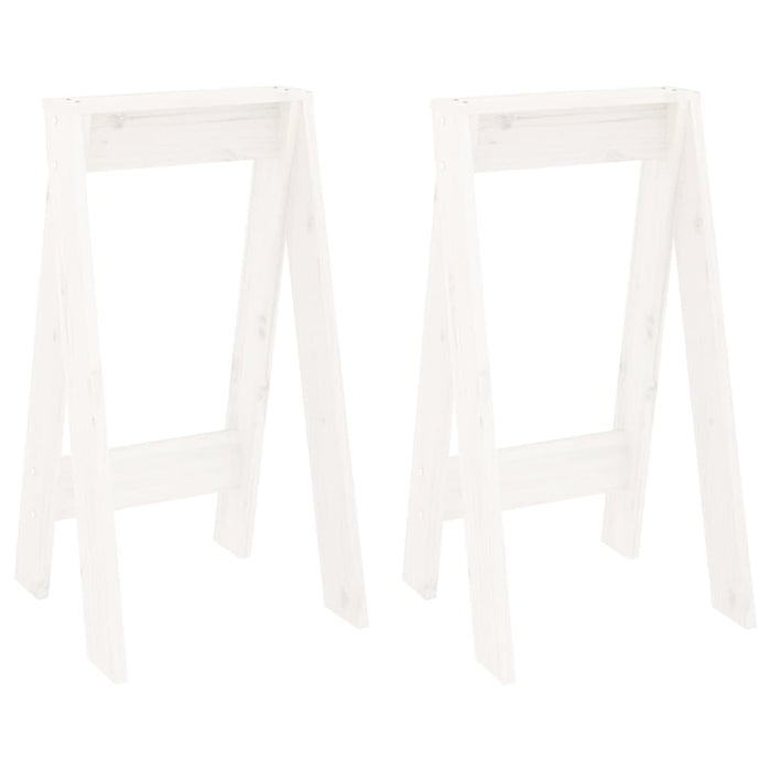 Scaune, 2 buc., alb, 40x40x75 cm, lemn masiv de pin - WALTI WALTI