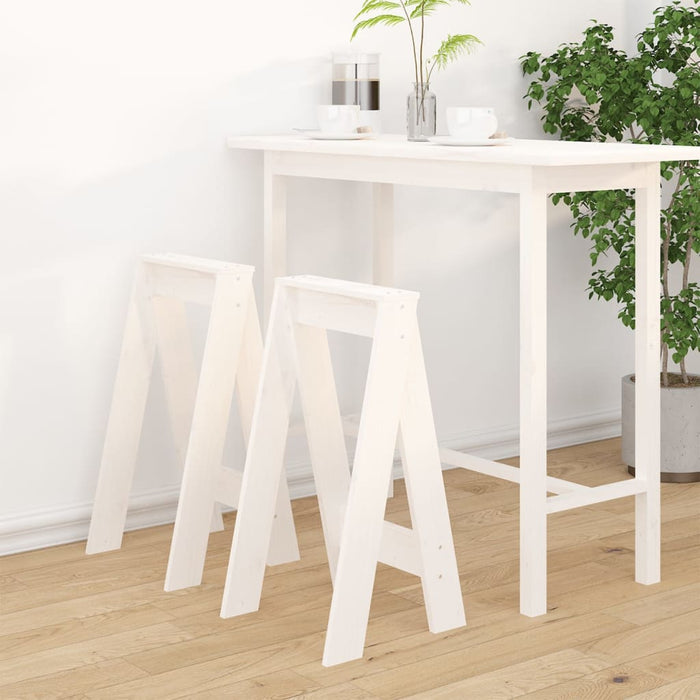 Scaune, 2 buc., alb, 40x40x75 cm, lemn masiv de pin - WALTI WALTI
