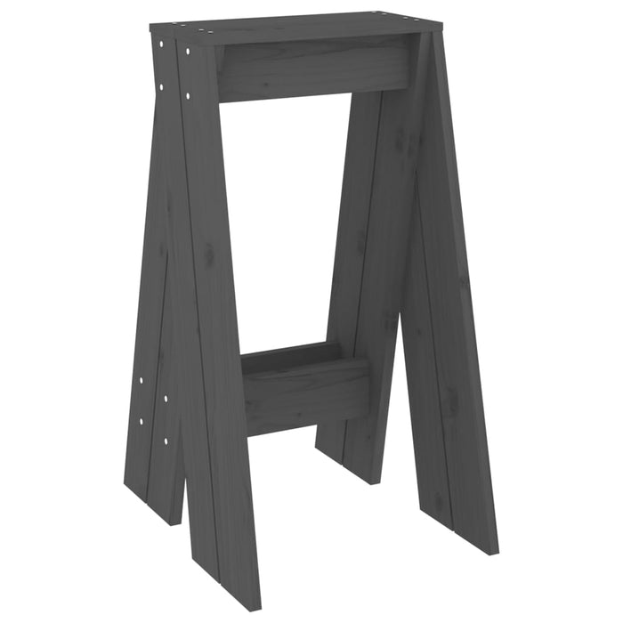 Scaune, 2 buc., gri, 40x40x75 cm, lemn masiv de pin - WALTI WALTI