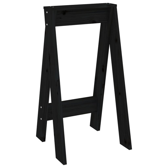Scaune, 2 buc., negru, 40x40x75 cm, lemn masiv de pin - WALTI WALTI