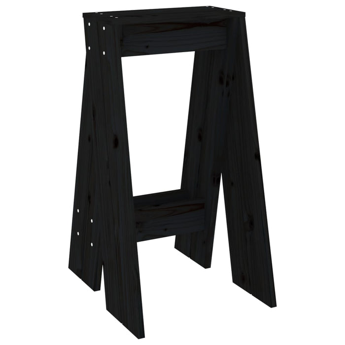 Scaune, 2 buc., negru, 40x40x75 cm, lemn masiv de pin - WALTI WALTI