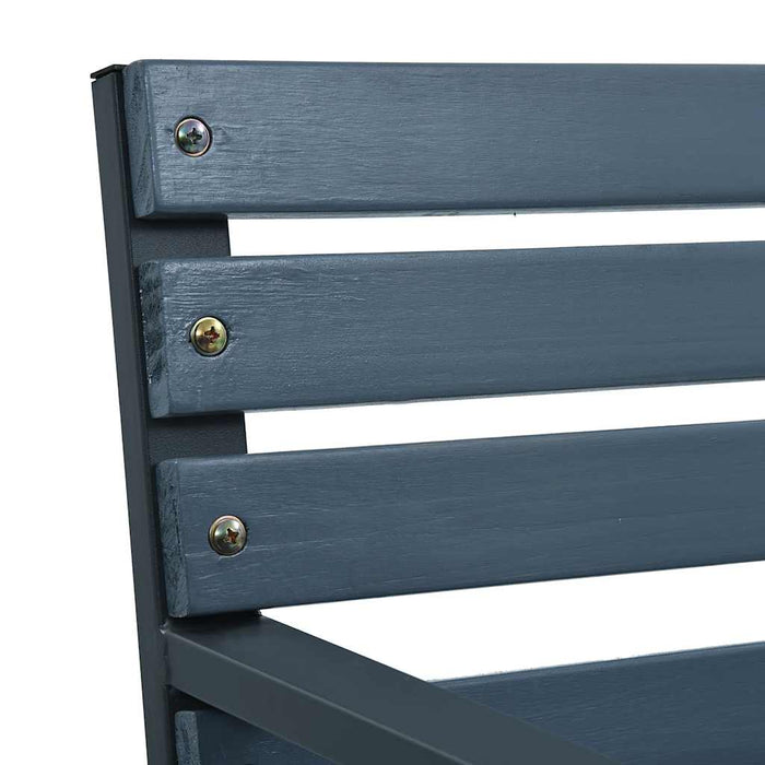 Scaune grădină 2 buc., gri, lemn brad/oțel vopsit electrostatic - WALTI WALTI