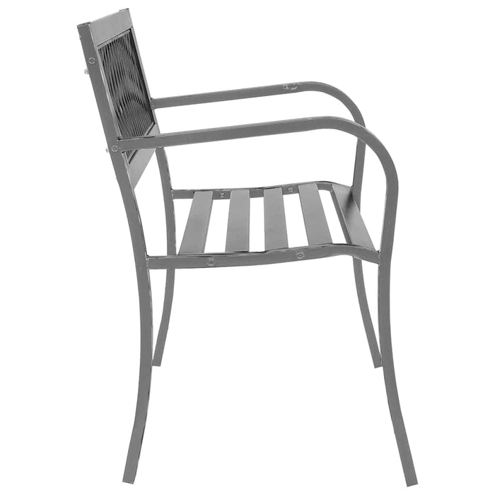 Bancă de grădină din oțel, negru, 120 cm - WALTI WALTI