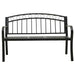 Bancă de grădină cu masă, negru, 120 cm, oțel - WALTI WALTI