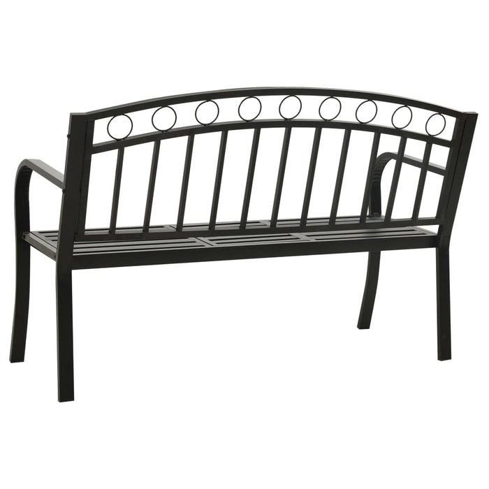 Bancă de grădină cu masă, negru, 120 cm, oțel - WALTI WALTI