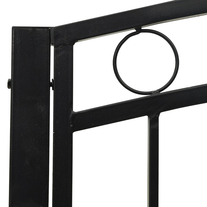 Bancă de grădină cu masă, negru, 120 cm, oțel - WALTI WALTI