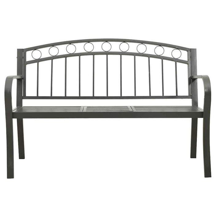Bancă de grădină cu masă, gri, 120 cm, oțel - WALTI WALTI