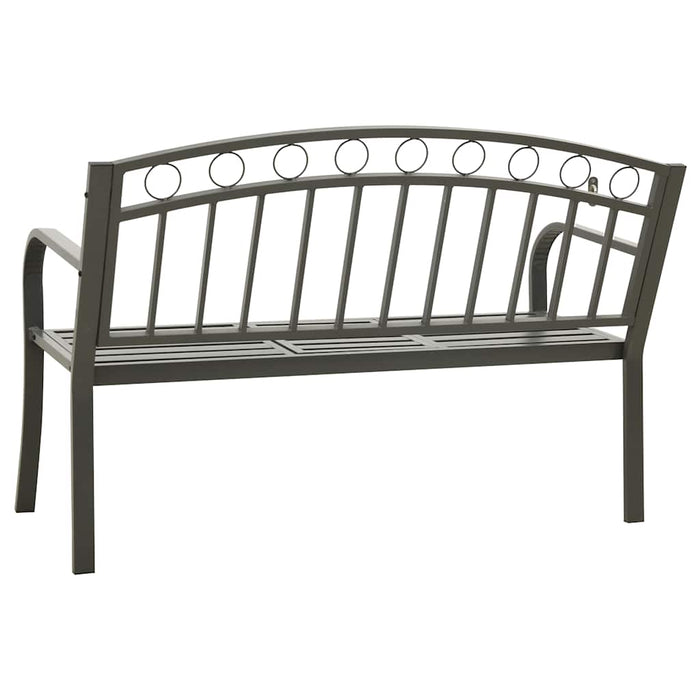 Bancă de grădină cu masă, gri, 120 cm, oțel - WALTI WALTI