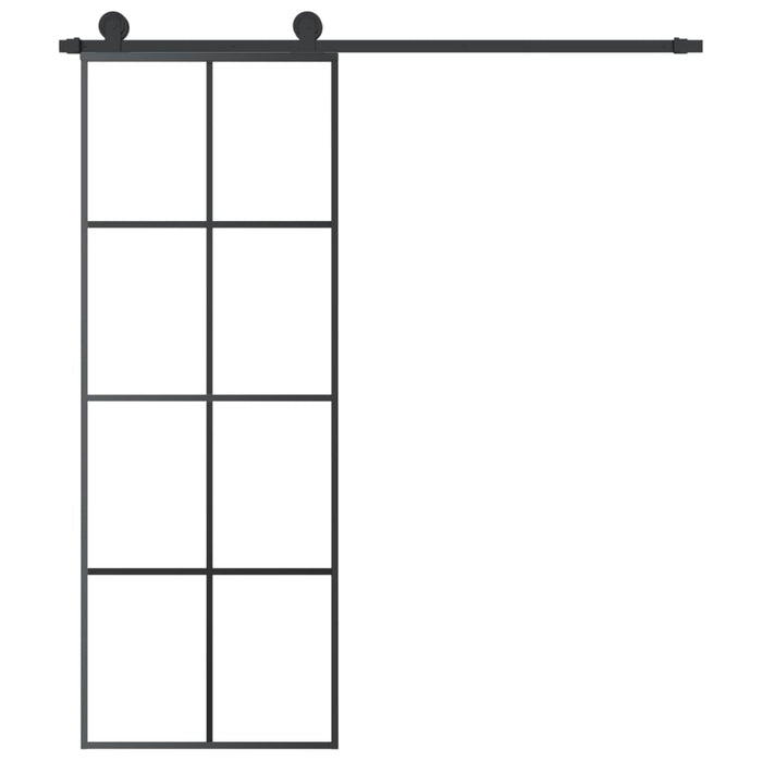 Ușă glisantă cu set feronerie, 76x205 cm, sticlă ESG/aluminiu - WALTI WALTI