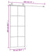 Ușă glisantă cu set feronerie, 76x205 cm, sticlă ESG/aluminiu - WALTI WALTI
