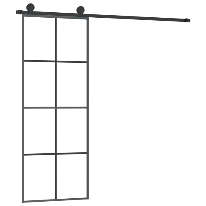 Ușă glisantă cu set feronerie, 76x205 cm, sticlă ESG/aluminiu - WALTI WALTI