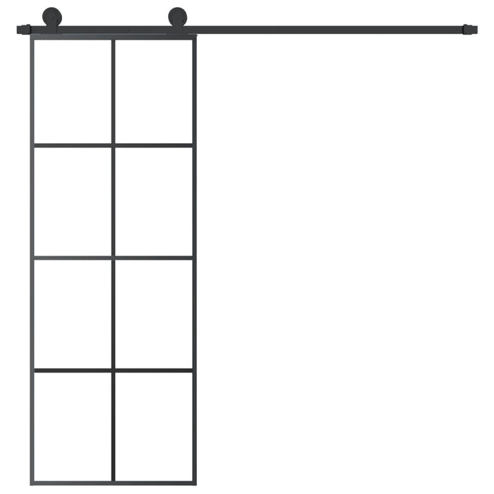 Ușă glisantă cu set feronerie, 76x205 cm, sticlă ESG/aluminiu - WALTI WALTI