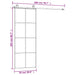 Ușă glisantă cu set feronerie, 76x205 cm, sticlă ESG/aluminiu - WALTI WALTI