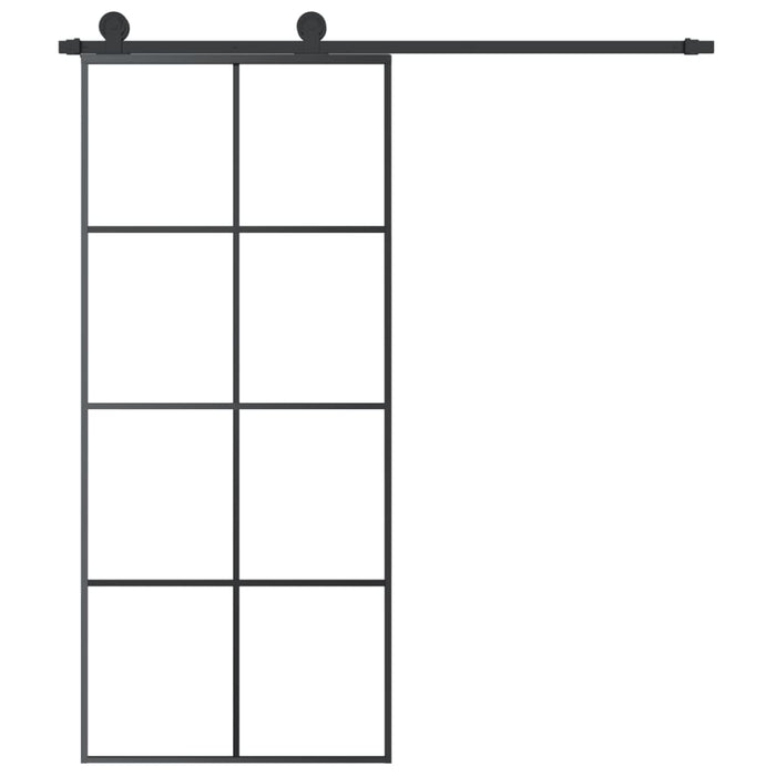 Ușă glisantă cu set feronerie, 90x205 cm, sticlă ESG/aluminiu - WALTI WALTI