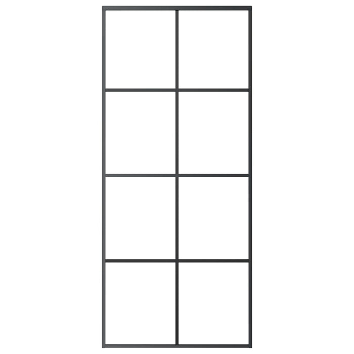 Ușă glisantă cu set feronerie, 90x205 cm, sticlă ESG/aluminiu - WALTI WALTI