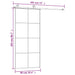Ușă glisantă cu set feronerie, 90x205 cm, sticlă ESG/aluminiu - WALTI WALTI