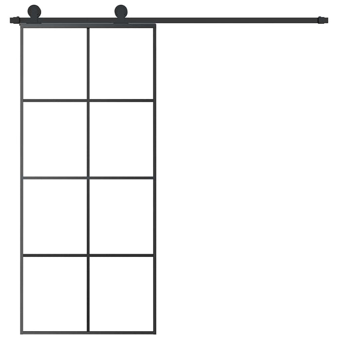 Ușă glisantă cu set feronerie, 90x205 cm, sticlă ESG/aluminiu - WALTI WALTI