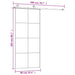 Ușă glisantă cu set feronerie, 90x205 cm, sticlă ESG/aluminiu - WALTI WALTI