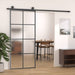 Ușă glisantă cu set feronerie, 90x205 cm, sticlă ESG/aluminiu - WALTI WALTI