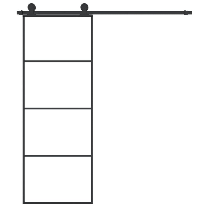 Ușă glisantă cu set feronerie, 76x205 cm, sticlă ESG/aluminiu - WALTI WALTI