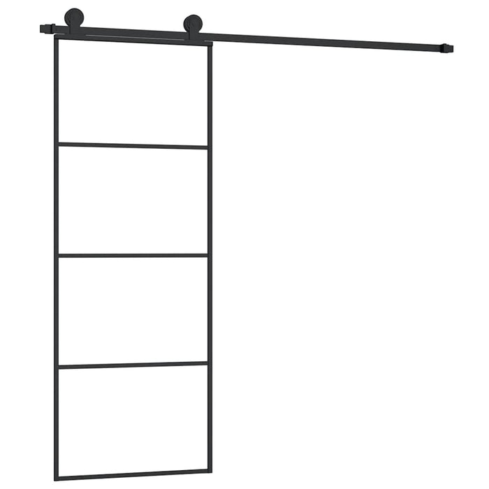 Ușă glisantă cu set feronerie, 76x205 cm, sticlă ESG/aluminiu - WALTI WALTI