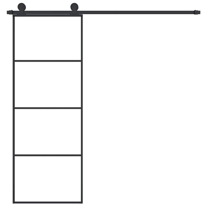 Ușă glisantă cu set feronerie, 76x205 cm, sticlă ESG/aluminiu - WALTI WALTI