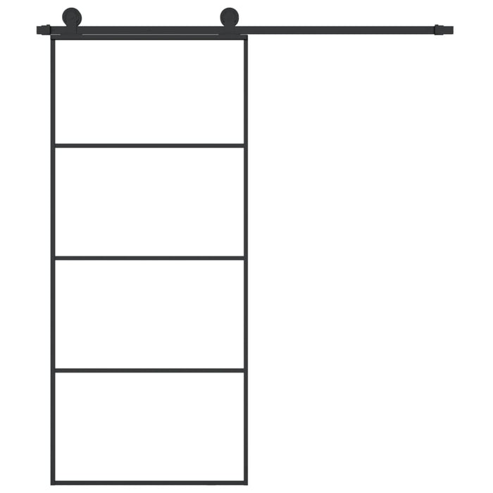 Ușă glisantă cu set feronerie, 90x205 cm, sticlă ESG/aluminiu - WALTI WALTI