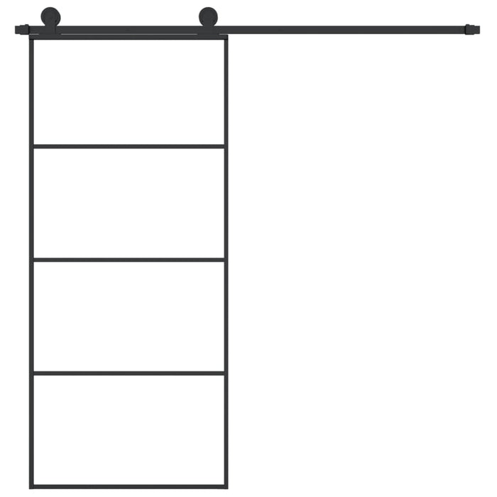 Ușă glisantă cu set feronerie, 90x205 cm, sticlă ESG/aluminiu - WALTI WALTI