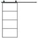 Ușă glisantă cu set feronerie, 90x205 cm, sticlă ESG/aluminiu - WALTI WALTI
