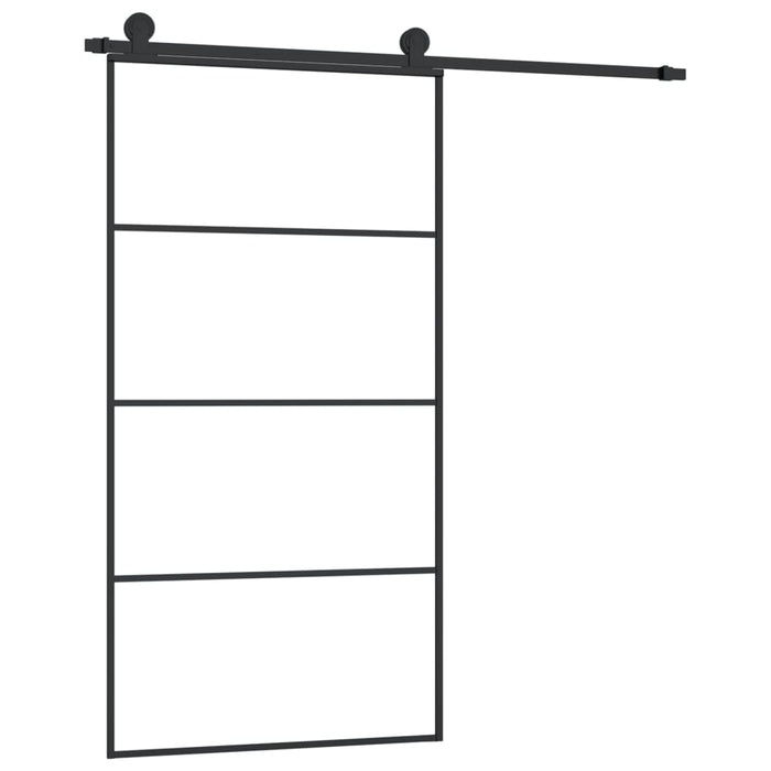 Ușă glisantă cu set feronerie 102,5x205 cm sticlă ESG/aluminiu - WALTI WALTI