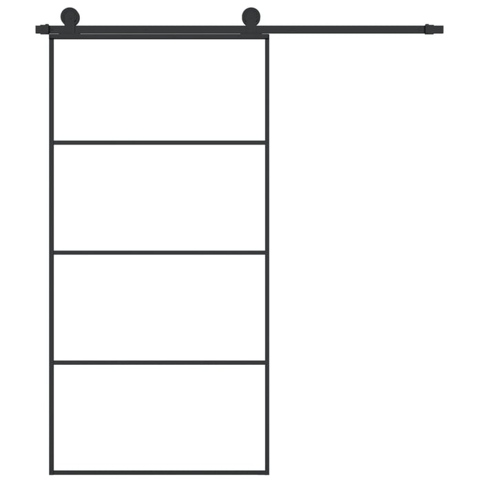 Ușă glisantă cu set feronerie 102,5x205 cm sticlă ESG/aluminiu - WALTI WALTI